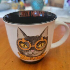 Cat "Check Meowt!" Mug 4" 12oz